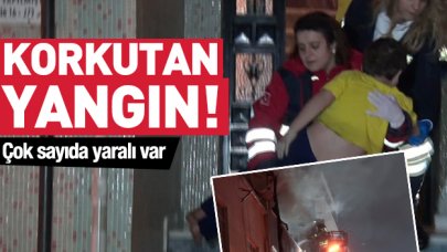 Bayrampaşa'da yangın! 3'ü ağır 7 yaralı var... İşte o anlar!