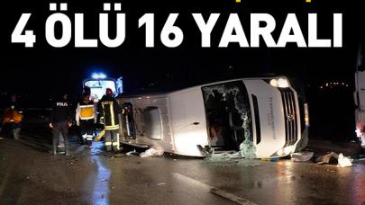 Çanakkale Biga'da tır ile minibüs çarpıştı: 4 ölü, 16 yaralı