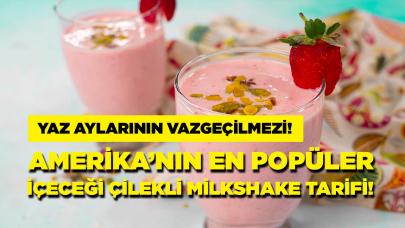 Soğuk içecek tarifi arayanlar koşun : Çilekli Milkshake tarifi