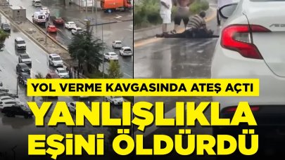 Trafikte tartıştığı sürücüye ateş açtı: Kendisine engel olmak isteyen eşini 'kazara' öldürdü