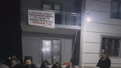 Uyarı pankartı asılmasına rağmen inatla havaya ateş açtı