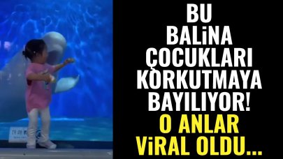 Çocukları korkutan balina dünyada viral oldu!