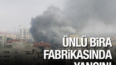 Bira fabrikasında yangın!