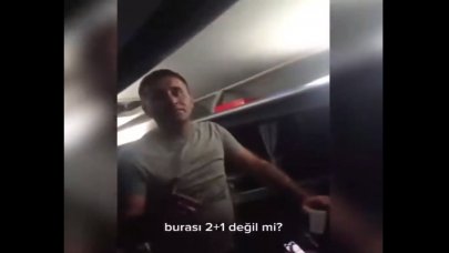 Yanında yolcu istemeyen adamın yanına muavin birini oturtunca tartışma çıktı