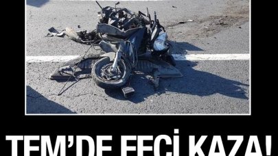 TEM'de feci kaza! 1 kişi hayatını kaybetti