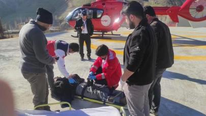 Van'da ambulans helikopter, göğüs hastaları için havalandı