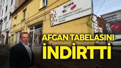 Tanju Özcan, Afgan tabelasını indirtti