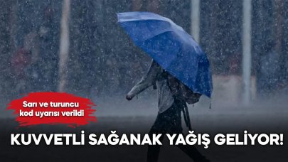 Meteoroloji'den sağanak yağmur nedeniyle sarı ve turuncu kod uyarısı verildi