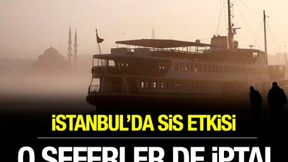 Şehir hatlarında sis nedeniyle sefer iptalleri