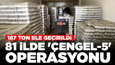 Bakan Yerlikaya duyurdu! 81 ilde 'Çengel-5' operasyonu: 187 ton ele geçirildi