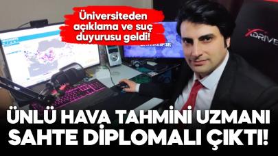 Ünlü hava tahmin uzmanı sahte diplomalı çıktı! Üniversiteden suç duyurusu!