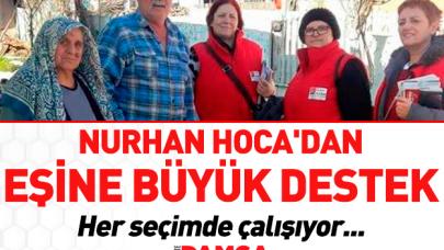 Nurhan Hoca'dan eşine büyük destek