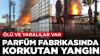 Parfüm fabrikasında korkutan yangın: Ölü ve yaralılar var