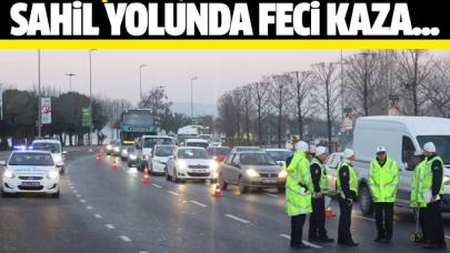 Kartal sahil yolunda feci kaza! 1 ölü