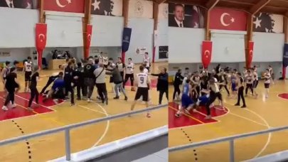 Basket sahası boks ringine döndü!