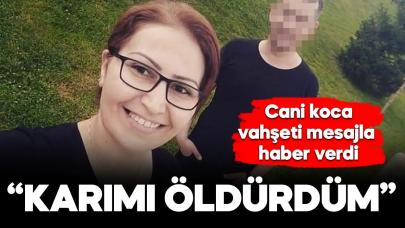 Boşanma aşamasındaki eşini öldürüp, mesaj attı