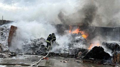 Tekirdağ'da geri dönüşüm tesisinde korkutan yangın