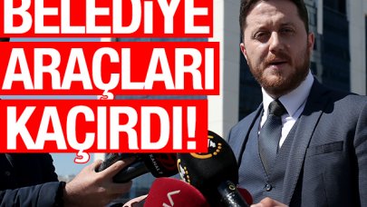 Belediye araçları kaçırdı