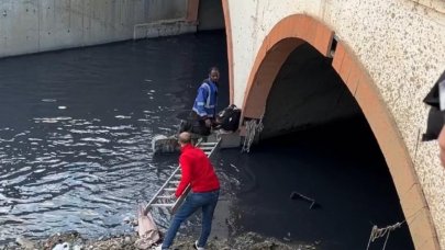 Polisten kaçarken dereye atlayan şüpheli saatler sonra çıkarıldı