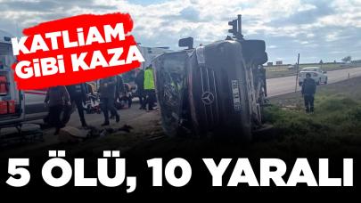 Katliam gibi kaza! TIR ile yolcu minibüsü çarpıştı: 5 ölü, 10 yaralı