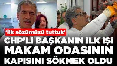 Göreve başlayan belediye başkanının ilk işi makam odasının kapısını sökmek oldu