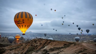 Kapadokya'da Ramazan bayramı yoğunluğu