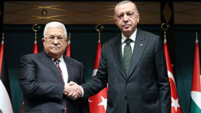 Cumhurbaşkanı Erdoğan, Filistin Devlet Başkanı Abbas ile görüştü