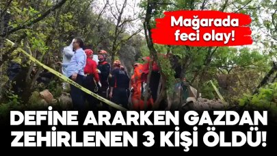 Define ararken gazdan zehirlenen 3 kişi öldü