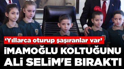 İmamoğlu koltuğunu Ali Selim'e bıraktı: 'Yıllarca oturup şaşıranlar var'