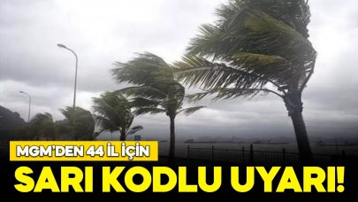 MGM'den 44 il için sarı kod uyarısı! 25 Nisan 2024 Perşembe