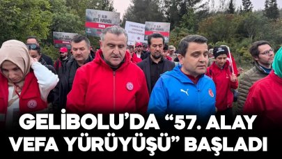 Gelibolu Yarımadası'nda 57. Alay Vefa Yürüyüşü başladı