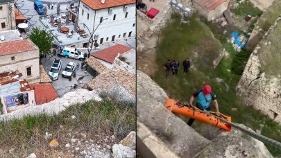 Balayı için gittiği Kapadokya'da ölümden döndü: Metrelerce yükseklikten düştü