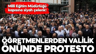 Öğretmenlerden valilik önünde protesto!