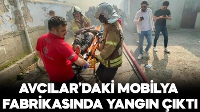 Avcılar’daki mobilya fabrikasında yangın çıktı