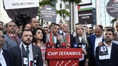 CHP'den İsrail Konsolosluğu önünde Filistin eylemi