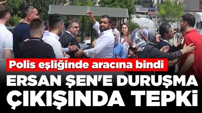 Furkan Apartmanı davası...Ersan Şen'e duruşma çıkışında tepki: Polis eşliğinde aracına bindi