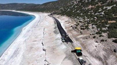 Salda Gölü'ne asfalt yol! Çevrecilerden büyük tepki!