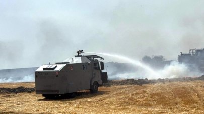 Çorlu'da tarım arazisinde yangın: TOMA araçları devreye girdi