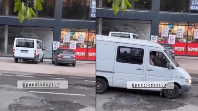 İstanbul'da yol çöktü