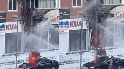 Başakşehir'deki radyo yayını yapan bir binada yangın çıktı