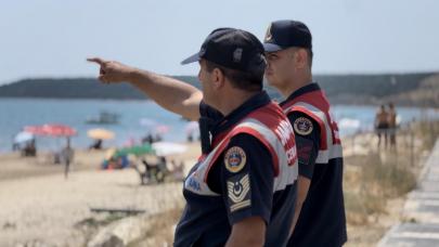 Edirne'de Jandarma'dan dronla sahil denetimi