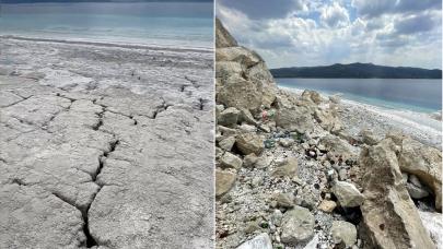 Salda Gölü'nde kuruma ve çöp alarmı:  Tam koruma talep edildi