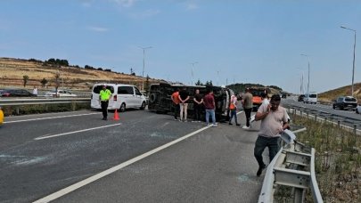 Arnavutköy Havalimanı Yolu'nda feci kaza!