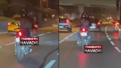 İstanbul'da tepki çeken görüntüler: Motosiklet üzerinde dans edip trafiği böyle tehlikeye attı