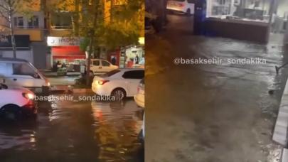 Sağanak yağış Başakşehir'i vurdu: Cadde ve sokaklar gölü aratmadı