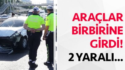 Araçlar birbirine girdi