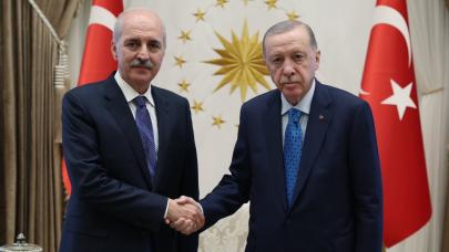 Cumhurbaşkanı Erdoğan, TBMM Başkanı Kurtulmuş ile bir araya geldi