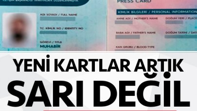 Sarı basın kartları yeni renkleri turkuaz ve pembe ile verilmeye başlandı