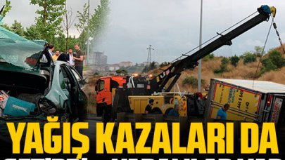 İstanbul'da yağmur kazaları da beraberinde getirdi