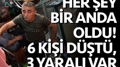 Pendik'te bahçe çöktü: 6 kişi çukura düştü, 3'ü yaralı